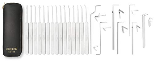 Southord C2010 Lockpicking-Set, schmale Ausführung, für Euro-Schließzylinder, 22-teilig