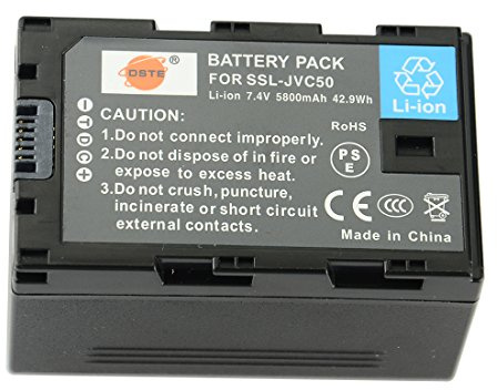 DSTE Spare Battery for JVC SSL-JVC50 HM600 HM650 GY-LS300 SLR Camera