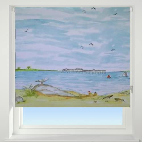 UNIVERSAL Sea View Patterned Daylight Roller Blind, Multi, W120cm