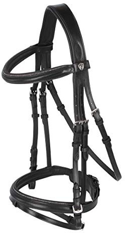 Kerbl 3210484 Trensenzaum Chester, Schwarz Pony, Englisch Komb. Modell