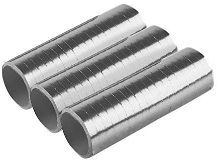 WOOOOZY Luftschlangen, Silber, 4m, 3 STK.