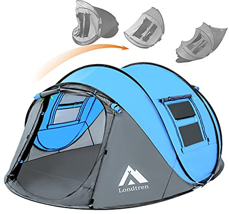 Pop Up Tents for Camping 4 Person Waterproof Popup Tent Camping Easy Up Camping Tents Instant Four Person Tent Easy