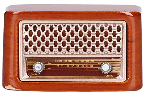 VGEBY Puppenhaus Radio, 1:12 Miniatur Retro Radio Modell Puppenhaus Dekoration Zubehör Spielzeug für Kinder Rollenspiel Spielhaus Spielzeug