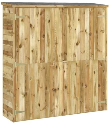 vidaXL Cobertizo de Herramientas Madera Pino Maciza 163x50x171 cm