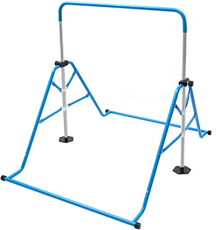WSIKGHU 100KG Turnstange Garten Kinder Turnreck Gymnastik Kinder Höhenverstellbar Garten Reck Reckanlage Turnstangen Horizontale Training Bar Konzipiert für Kinder im Alter von 3 bis 8 Jahren (Blau)