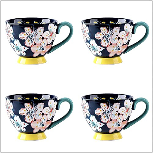 Tazze da colazione giganti, insalatiera, tazza da minestra in ceramica, tazze da caffè in ceramica di alta qualità, tazze da tè, set da 1/4 di tazze da caffè in ceramica, set grande da 15 once for zup