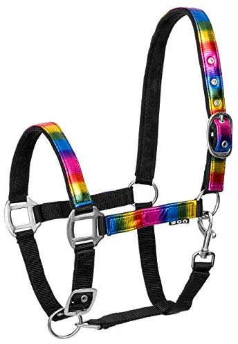 Start Halfter Pferd – Stallhalfter & Weidehalfter für Pony, Vollblut, Warmblut – verstellbar & neoprengefüttert – Lined Halfter für Pferde mit Komfort & Passgenauigkeit (Mehrfarbig, Pony)