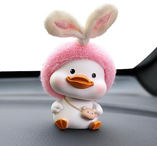 Maciun Ente Desktop Ornament – Schüttelnde Auto-Ornament Wackelente – Auto Armaturenbrett Wackelkopf Hund Dekoration für Schlafzimmer Auto Armaturenbrett Schreibtisch Dekoration
