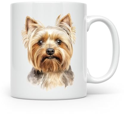 Anonymous Gifting Yorkshire Terrier - Yorkie - Taza de perro impresa a mano - Hermosa taza impresa brillante