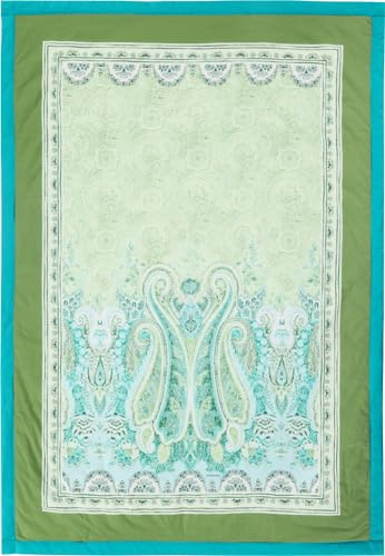 Bassetti MERGELLINA Plaid aus 100% Baumwolle in der Farbe Grün V1, Maße: 135x190 cm - 9328845