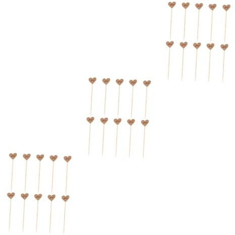 Ciieeo 150stücke Herz Cake Topper Rustikale Vintage Kraftpapier Cupcake Picks Für Hochzeiten Valentinstag Und Partys Essbare Tortendekoration Für Desserts