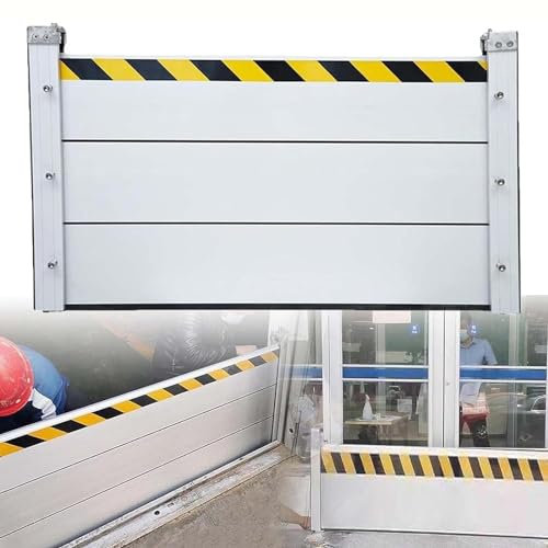JXIPANUL Hochwasserschutztür, gut wasserdicht, Hochwasserschutz, mit reflektierendem Warndesign, wiederverwendbar, geeignet für Garage, Keller, Haustür, Einfahrt (Größe: 130 x 60 cm)