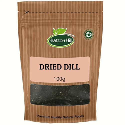 Dried Dill 100g by Hatton Hill | Tangy Flavour for Fish, Salads, Dressings, and Pickling