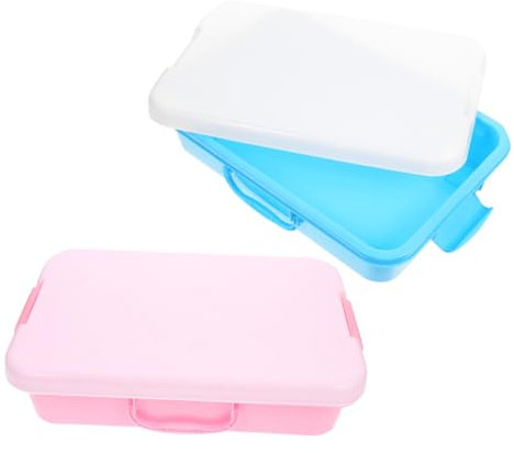 BUGUUYO 2stücke Tragbarer Sandkasten Mit Deckel Für Junge Mädchen Handliche Sandschalen Für Außenbereich Für Spielzimmer Und Klassenzimmer