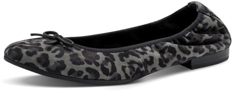 Tamaris dam ballerina 1–22116-41 ballerinaskor, grå leopard, 37 EU, Grå leopard, 37 EU