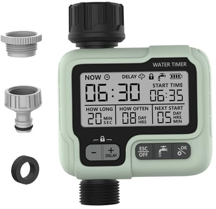 Water Timers Automatic Watering System for Garden Hose Timer Large Screen Waterproof Sprinkler Timer Irrigation System Kit for Plant Watering Devices