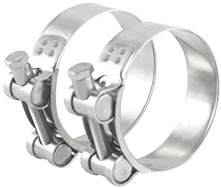 WLICCHS Stainless Steel Exhaust Clamp, 74-79mm, Heavy-Duty, Motorcycle, Car, Industrial Use