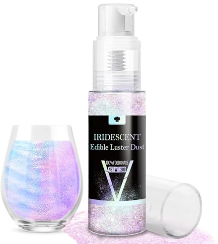 Vividye Spruzzata di Glitter Commestibile Iridescente, 20g Polvere Luccicante Commestibile per Polvere di Glitter per Cocktail Scintillanti, Torte, Cupcake, Vino, Bevande, Decorazione Alimentare per