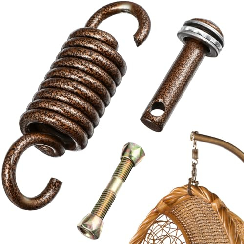 HEMOTON 1 hamac, crochet à ressort, suspension très résistante pour chaises suspendues, balançoires et plantes, installation facile, robuste et durable, avec accessoires