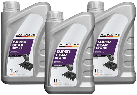 AUTOLIVE Aceite 80w90 GL4 MB 235.11 SUPER GEAR – Aceite para Transmisiones Manuales – Valvulina Alta Estabilidad Térmica y Antioxidante – Pack de 3 x 1L = 3L