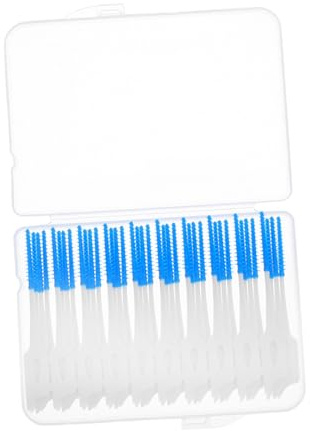 FIXOSHEE 40 Stück Silikon Interdentalbürsten mit Ergonomischem Griff Tragbare Zahnzwischenraum Reinigungsstäbchen für Sanfte Zahnfleischpflege und Effektive Mundhygiene