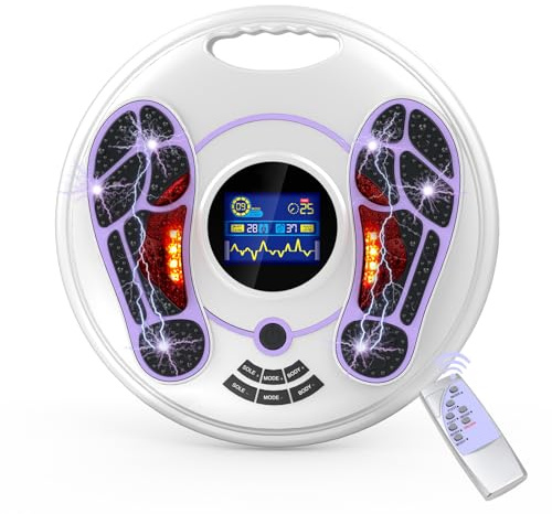 Durchblutungs-Stimulator beine mit EMS TENS, Fußstimulator mit 25 Modi 99 Intensitäten, Fußzirkulationsgerät für Plantarfasziitis, Arthritis, Beinschmerzen, Ischias, Schwellungsreduktion