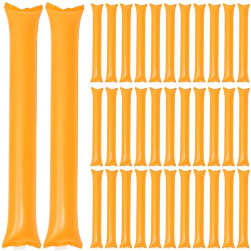 OFFSCH Palos De Animación Inflables 40 Unidades Naranja PE Generadores De Ruido para Eventos Deportivos y Fiestas