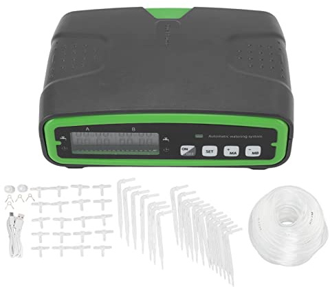 Kit de riego por goteo automático, inteligente de detección sin agua, regadera automática para plantas de interior con función de memoria de fallo de energía, de riego