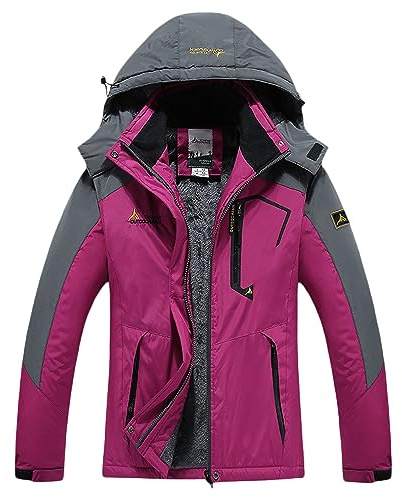 Vestes De Ski Femme Veste De Pluie Femme Imperméable Blouson Vêtements Grande Taille À Capuche Anorak Hiver Running Impermeable Randonnée Manteau Thermique Coupe Alpine Mi Saison 4XL Anti