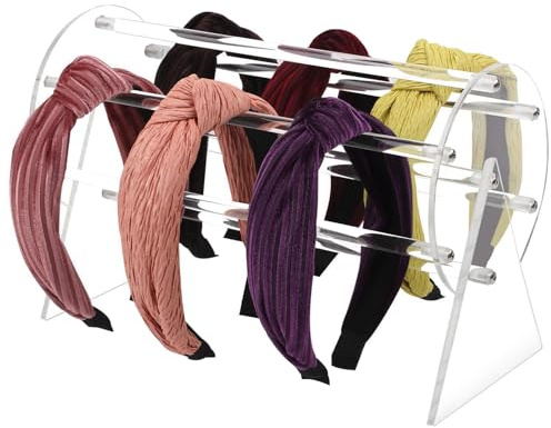 Organizer Girevole 360° per Accessori Capelli in Acrilico – porta cerchietti, porta cerchietti bambina, portacerchietti bambina, porta mollette capelli per bambine e donne
