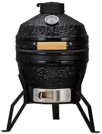 GarveeMore 13 Zoll Kamado Grill, Mini Keramikgrill Holzkohlegrill