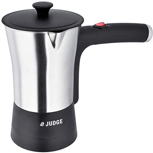 Judge Electric Milk Frother and Warmer, Stainless Steel Jug with Integral Heater and Frother, 300ml 750W
