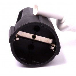Rewireable European Schuko Socket - Black Re Wireable Schuko Socket for use in Europe.