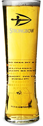 County Engraving Personalised Engraved 1 Pint Glass Made from A Strongbow Cider Pint Glass with Gift Box - Enter Your Own Custom Text