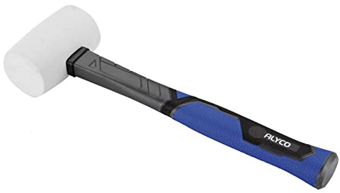 Alyco 196787-Maillet caoutchouc 455 g blanc manche fibre