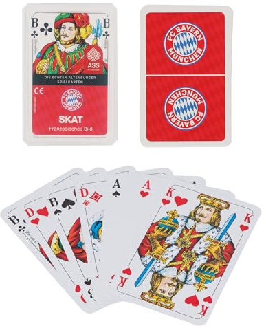 FC Bayern München Skatspiel/Skatkarten/Kartenspiel/Skat/Card Game Plus gratis Aufkleber Forever München