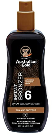 Australian Gold SPF 6 Spray Gel plus Bronzer, 237 ml
