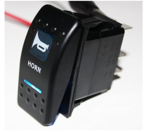 Neue 5-Kegel-12V 20A blauem LED-Licht Horn Symbol Bar Arb Rocker Switch Auto-Boot