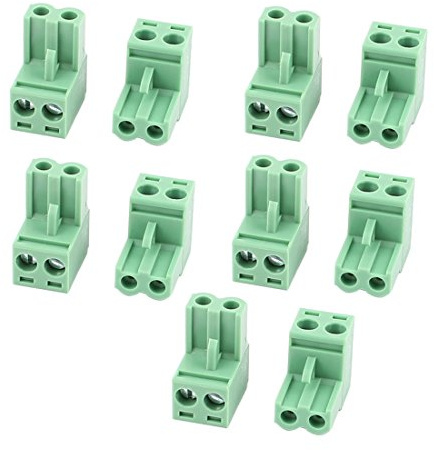 sourcing map 10uds KF2EDG 2P 5,08mm Conector Hembra Bloques de Terminal Enchufable