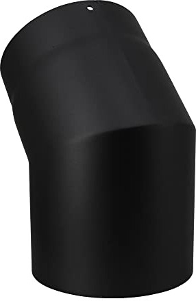 LANZZAS - Tubo per canna fumaria a gomito 45° senza porta rigida, Ø 200 mm, nero