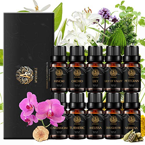 Aphorsmile EU 100% reines und natürliches ätherisches Öl, Sandelholz/Rosmarin, 2/10 ml Flaschen – Bessere Wirkung von Nerven zur Verbesserung der Gedächtnis-Diuretika