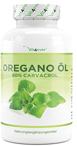 Olio di origano - 120 capsule da 150 mg - Premium: 80% Carvacrol & 10 volte concentrato - 100% olio di origano dalla Francia - Origanum vulgare - altamente dosato