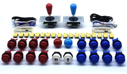 Arcity Botones de arcade y joystick para 2 jugadores