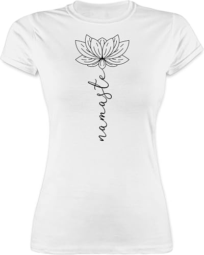 Shirtracer - Shirt Damen - und Wellness - Namaste Lotusblüte I Geschenk Yoga