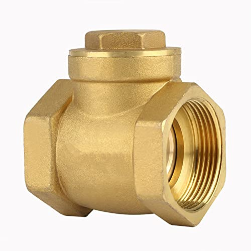 DN32 1-1/4 Zoll Messing Rückschlagventil Hochdruck Wasserrückflussverhinderer für Wasserleitung Sanitär Heizung 232 PSI