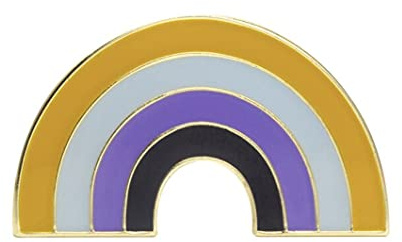 Patch Nation Nonbinary Regenbogen-Flagge LBGT Flagge Metall Pride Brosche Pin Badge