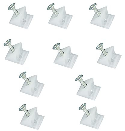 Schubladenstützen, Schubladenunterseite, Reparatur, Reparatur, Reparaturkeile für Schubladen, Schubladenstützen, Schubladenreparatur-Set mit Schrauben (10 Stück Rückenplattenschnalle + 3,5 x 16 mm