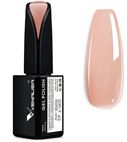 VENALISA clear pink Gel Nail Polish Neutral Color Soak Off UV LED French Nail Design Nail Gel Polish Transparent White Nail Art 15ml
