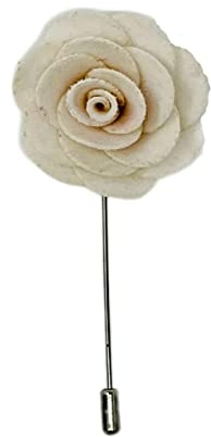 Elfenbeinfarbener Samt, handgefertigt, Blume/Rose, Anstecknadel, Blazer, Jacke, Knopfloch, Ansteckblumen, Ansteckblumen, Ansteckblumen,, Einheitsgröße, Samt