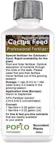 POFLO Cactus Feed - Succulent Plant Liquid Fertilizer 250ml (250ml)